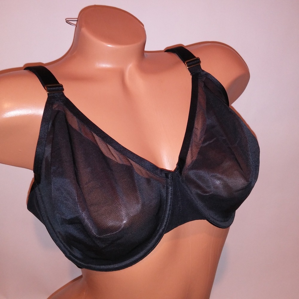 Soma Bra 42D Unbelievable Lift Perfect Coverage Black Sheer Underwire New